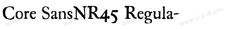 Core SansNR45 Regula字体转换
